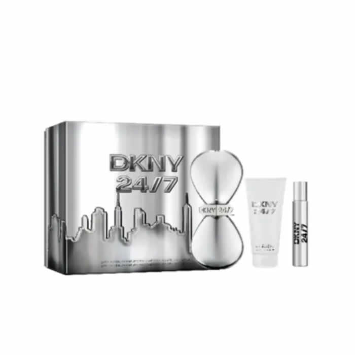 DKNY 24/7 Eau De Perfume Spray 100ml Set 3 Pieces Jag Couture London - New York