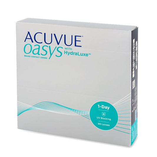 Acuvue Oasys Hydraluxe Contact Lenses Daily Replacement -4.00BC/-8.5 90 Units Jag Couture London - New York