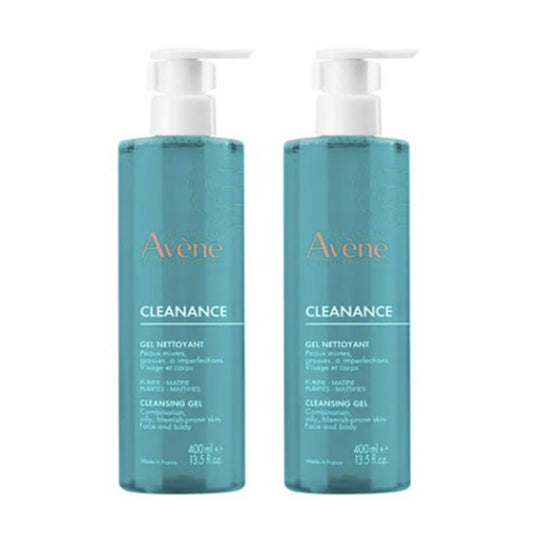 Avène Cleanance Duo Cleansing Gel 2 x 400ml - Jag Couture London - New York