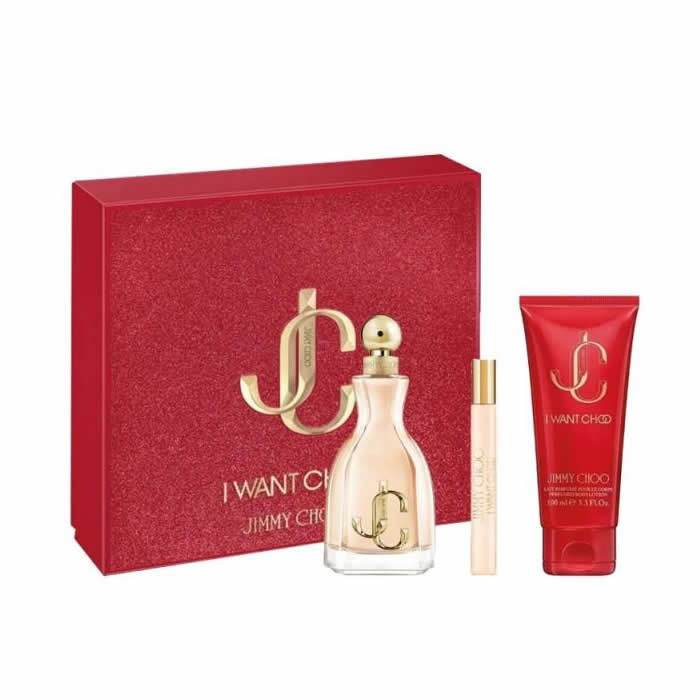 Jimmy Choo I Want Choo Eau De Parfum Spray 100ml Set 3 Pieces Jag Couture London - New York