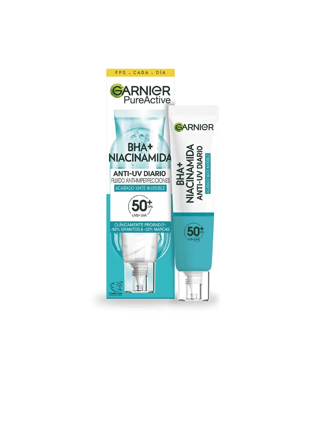 Garnier Pure Active Bha Niacinamida Fluido Anti-Imperfecciones Fps50 40ml Jag Couture London - New York