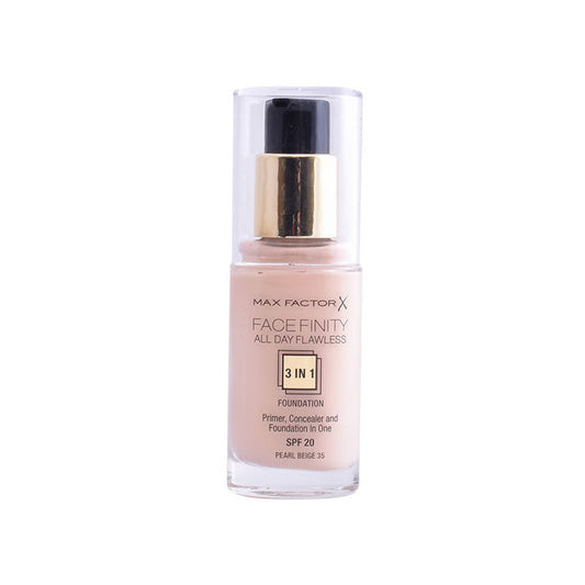 Max Factor Facefinity 3 In 1 Primer, Concealer And Foundation Spf20 35 Pearl Beige 30ml Jag Couture London - New York
