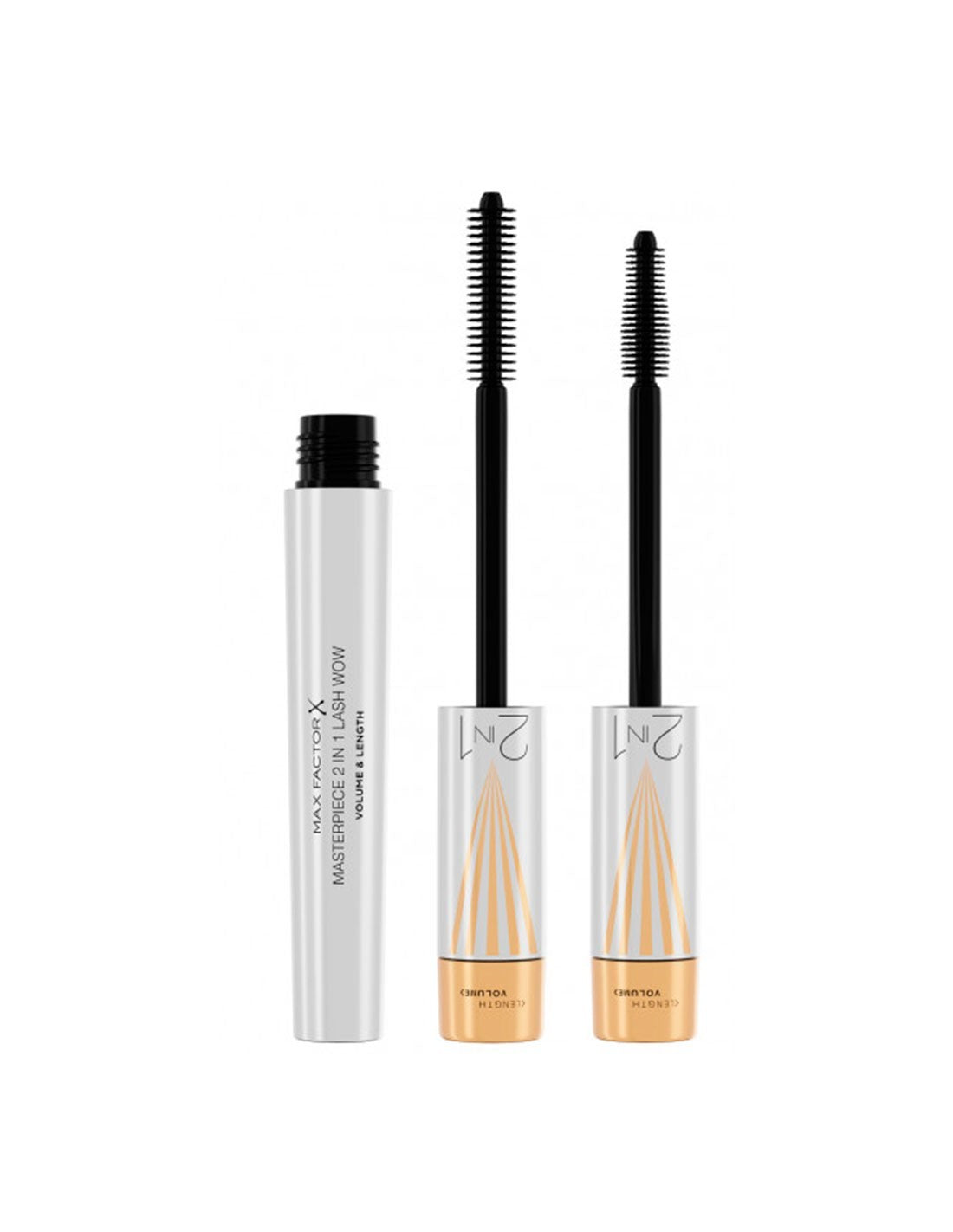 Max Factor Masterpiece 2 In 1 Lash Wow Volume y Length 001-Black 7ml Jag Couture London - New York
