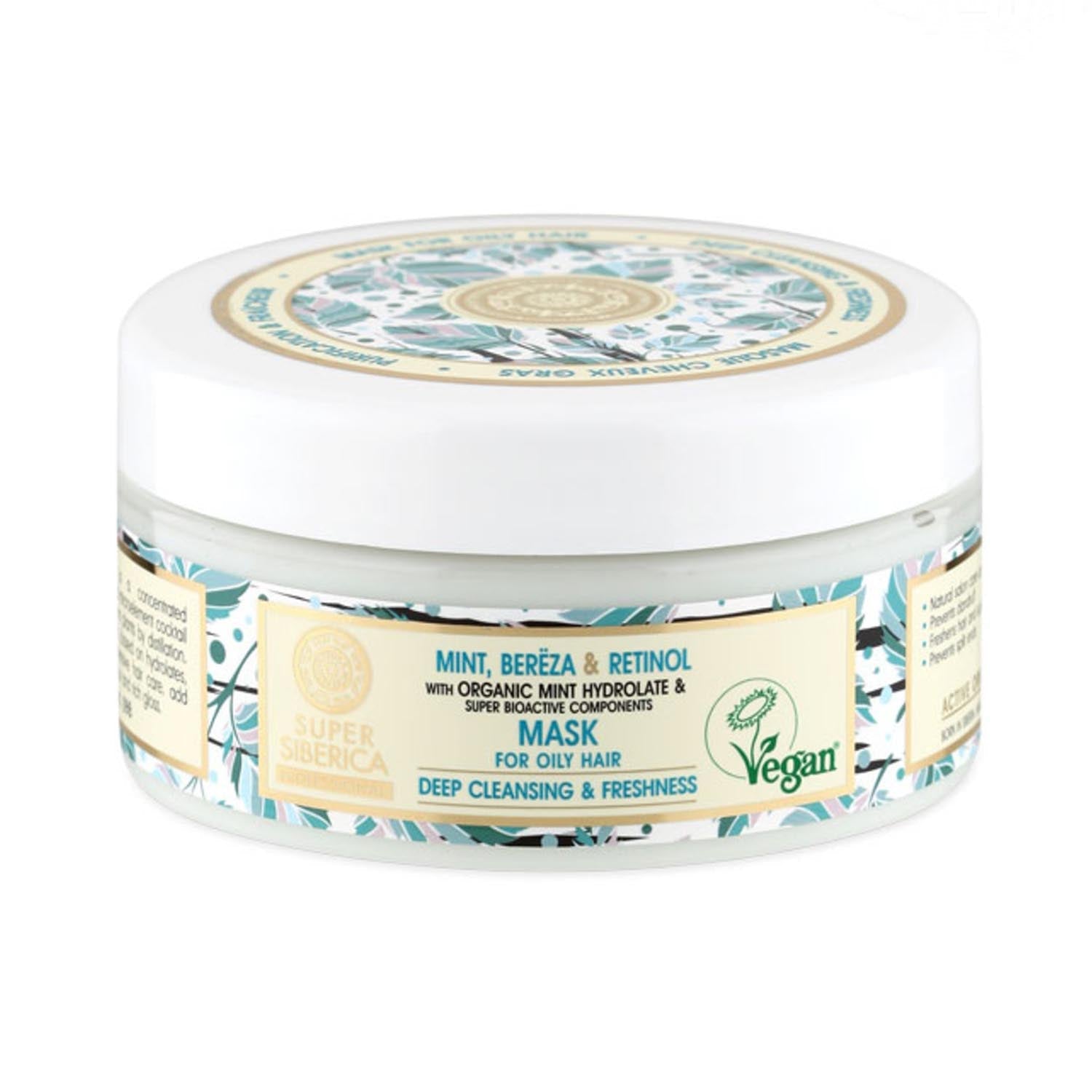 Natura Siberica Menta Abedul Retinol Mascarilla Capilar Cabello Graso 400ml Jag Couture London - New York