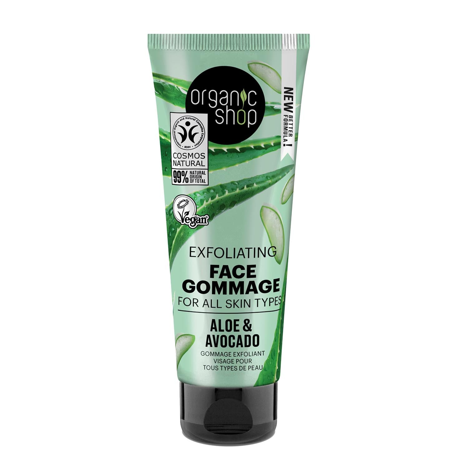 Organic Shop Aloe y Avocado Exfoliante Facial 75ml Jag Couture London - New York