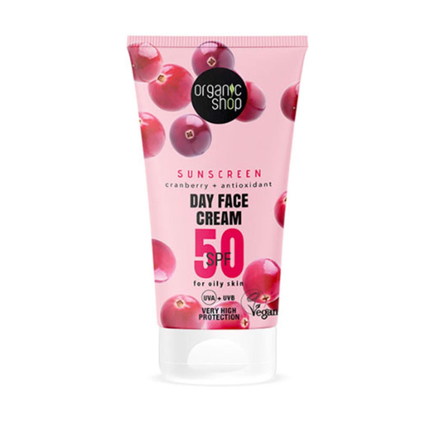 Organic Shop Cranberry Crema Facial De Dia Spf50 50ml Jag Couture London - New York