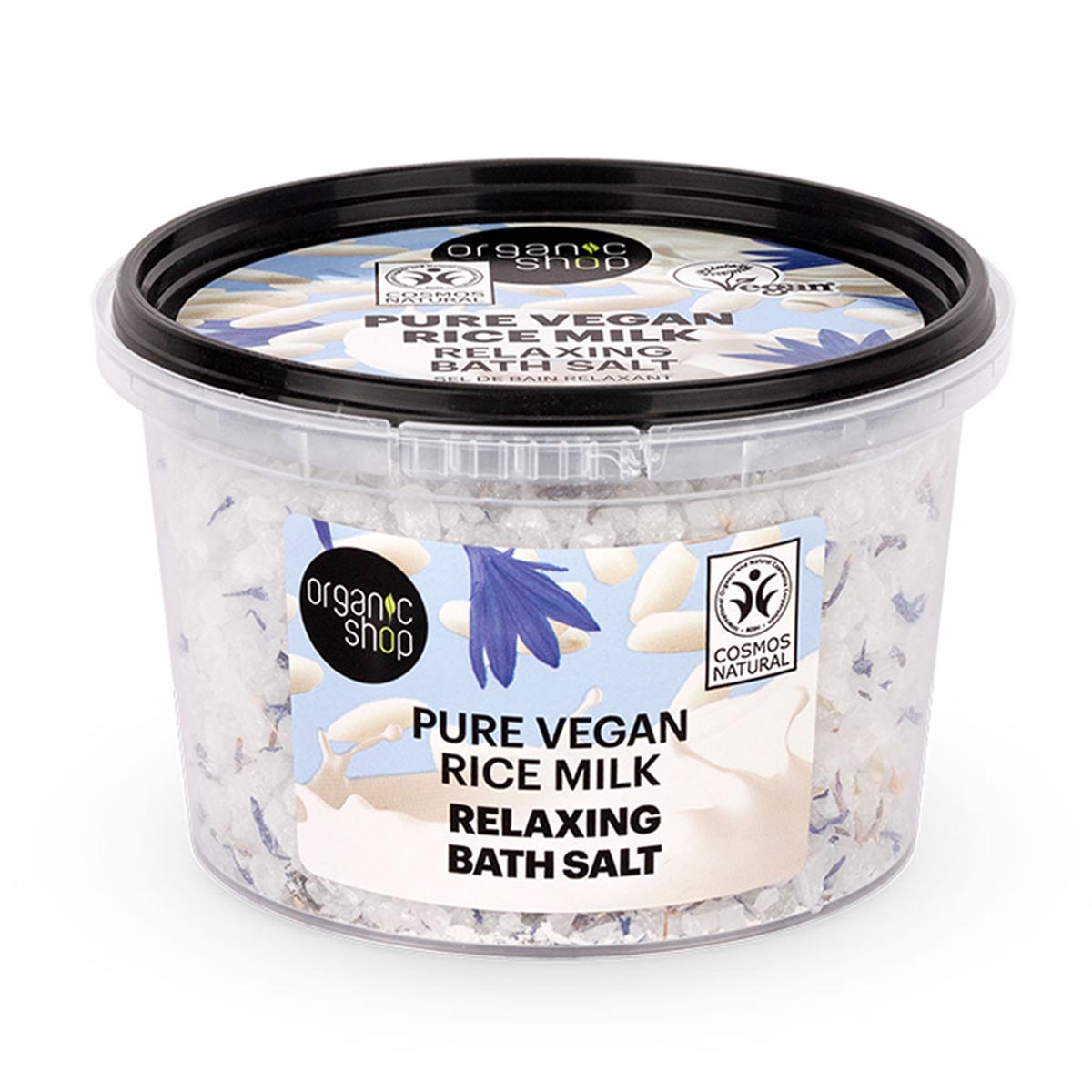 Organic Shop Pure Vegan Rice Milk Sales De Baño Relajantes 250ml Jag Couture London - New York