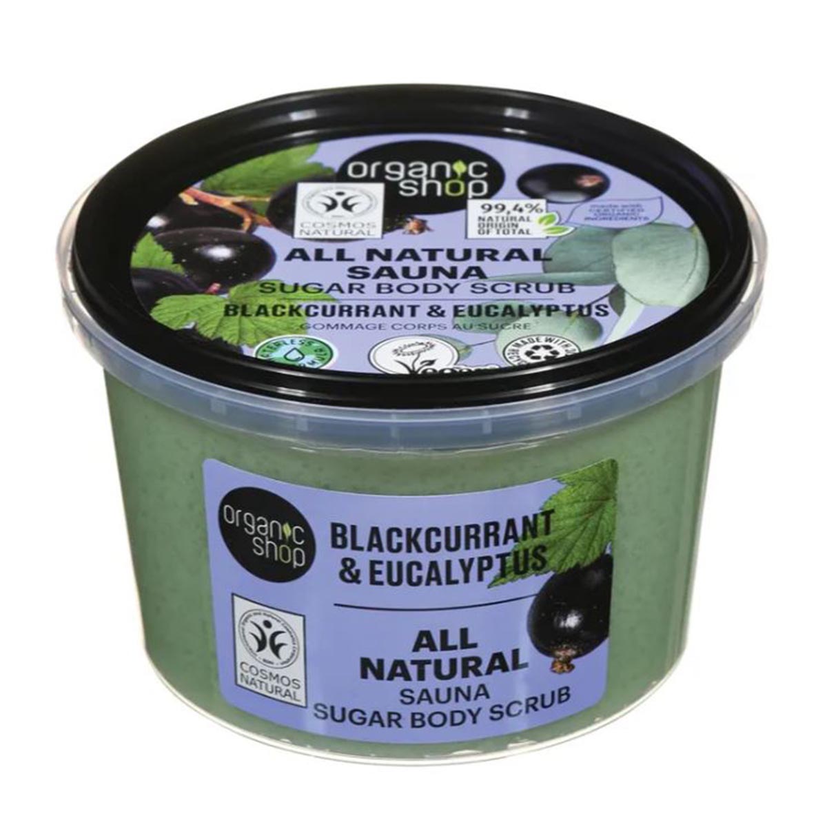 Organic Shop All Natural Sauna Exfoliante Corporal Azucar Grosella 250ml Jag Couture London - New York