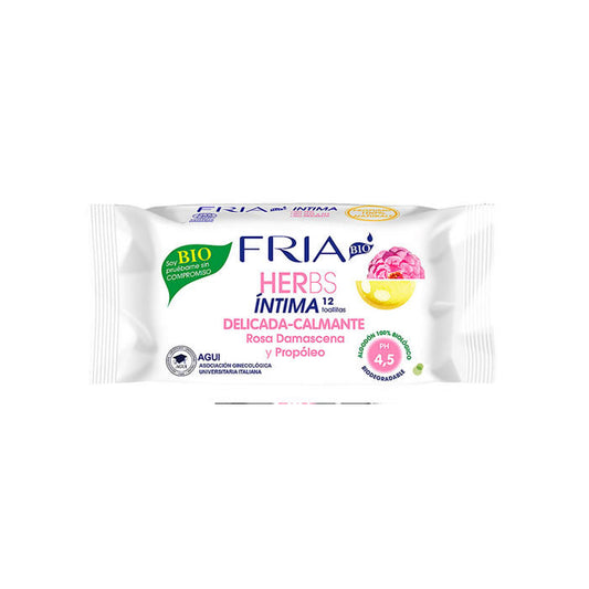 Fria Herbs Soothing Intimate Wipes pH 4.5 12 Wipes Jag Couture London - New York