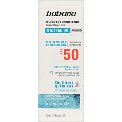 Babaria Sun Mineral Fotoprotector Facial Fluid Spf50 50ml