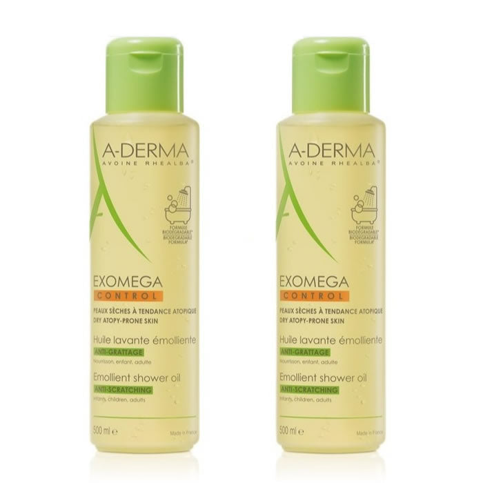 A-Derma Exomega Cleansing Oil Dry Skin 2x500ml Jag Couture London - New York