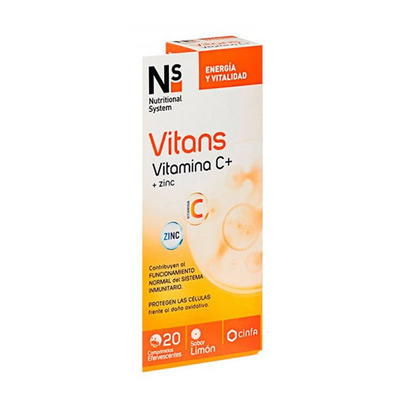Ns Vitans Vitamin C + Zinc 20Effervescent Tablets Lemon Flavor Jag Couture London - New York