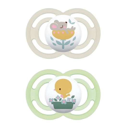 Mam Perfect Symmetrical Silicone Pacifier +16 Months Matt N Double Pack Jag Couture London - New York