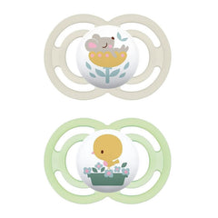 Mam Perfect Symmetrical Silicone Pacifier +16 Months Matt N Double Pack Jag Couture London - New York