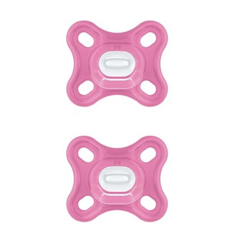 Mam Comfort Pacifier 100% Silicone Pink With Sterilizing Box 2 Units Jag Couture London - New York