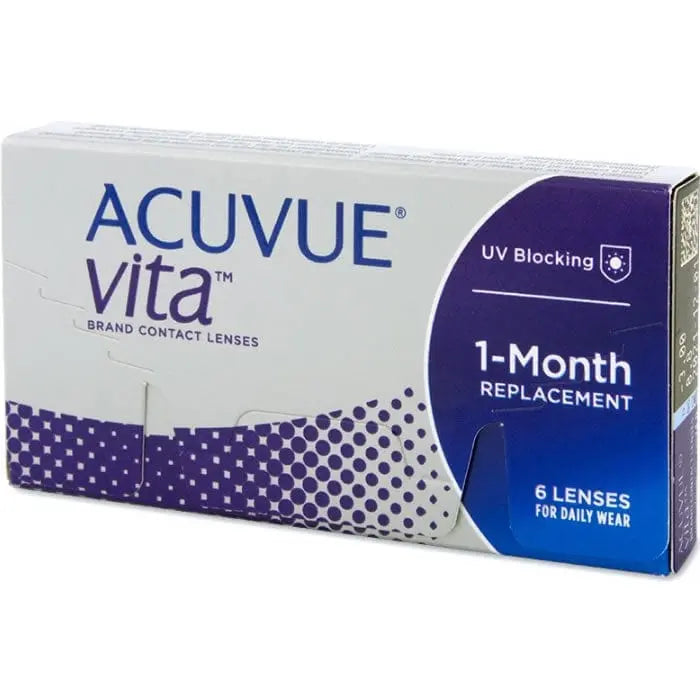 Jag Couture London - New York Acuvue Vita Contact Lenses 1 Mounth Replacement -2.25 BC/8.4 6 Units