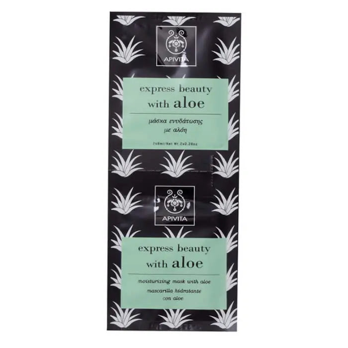 Apivita Beauty Express Moisturizing And Refreshing Face Mask With Aloe 2x8ml Jag Couture London - New York