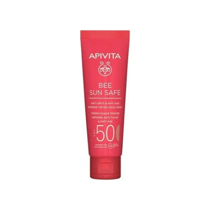 Apivita Bee Sun Anti-Spot & Anti-Age Defense Tinted Face Cream SPF50 50ml Jag Couture London - New York