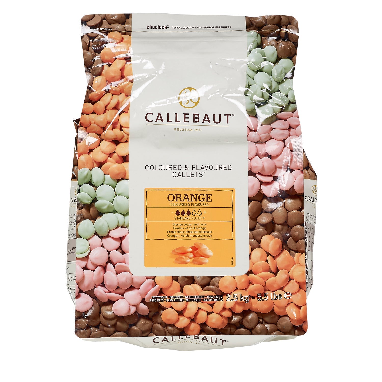 Orange flavoured white chocolate callets - VAT FREE Jag Couture London - New York