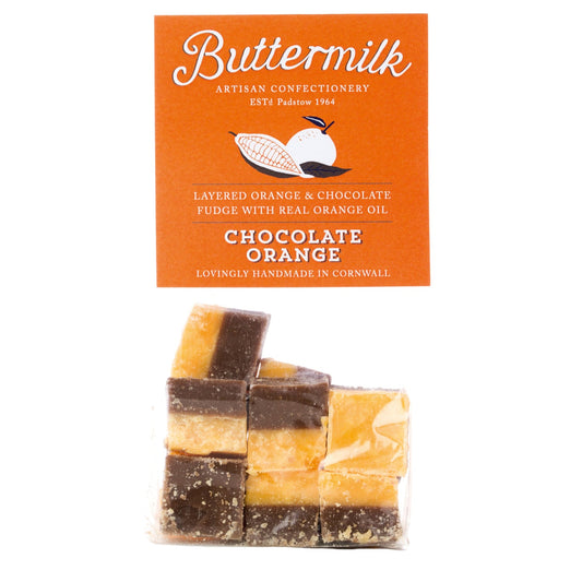 Buttermilk smooth chocolate orange fudge in grab bag