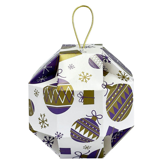 Medium hanging geometric bauble box 10cm