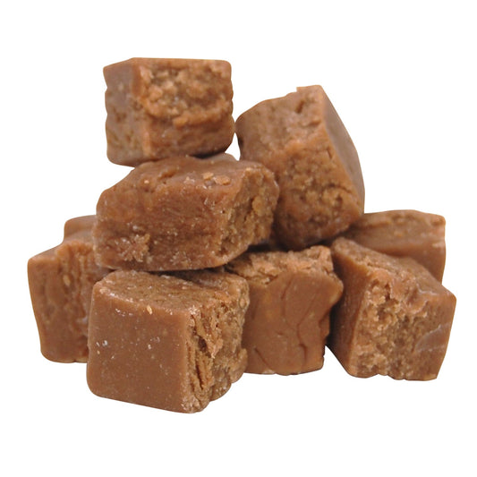 Vegan chocolate fudge - hand broken cubes of flavoured fudge