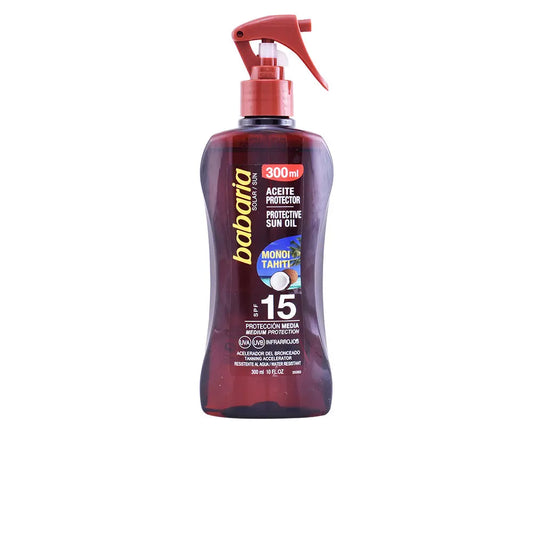 Babaria Protective Sun Oil Spf15 With Tahitian Monoï Oil 300ml Jag Couture London - New York