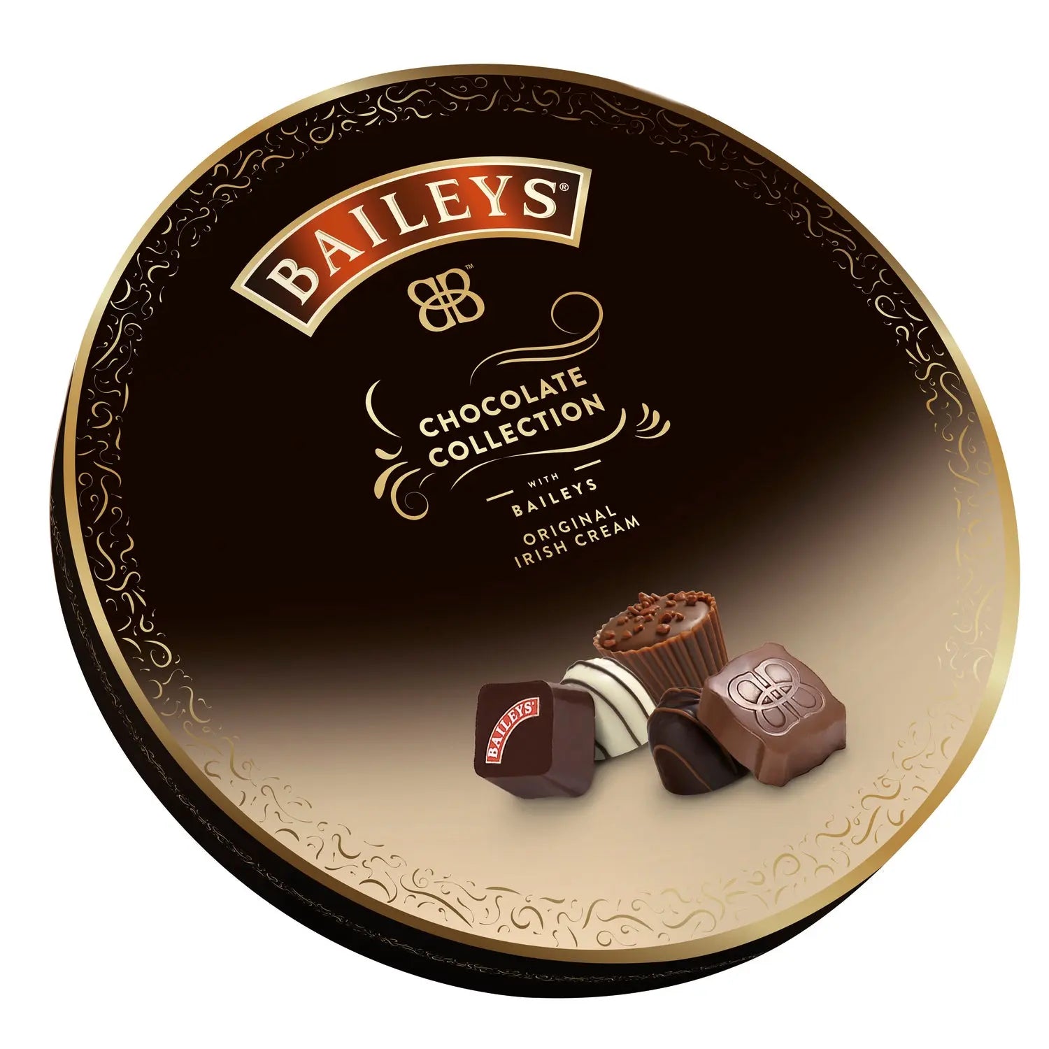 Baileys round Opera box collection of assorted chocolates Jag Couture London - New York