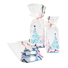 Jag Couture London - New York Christmas tree design cello bag 120 x 275mm