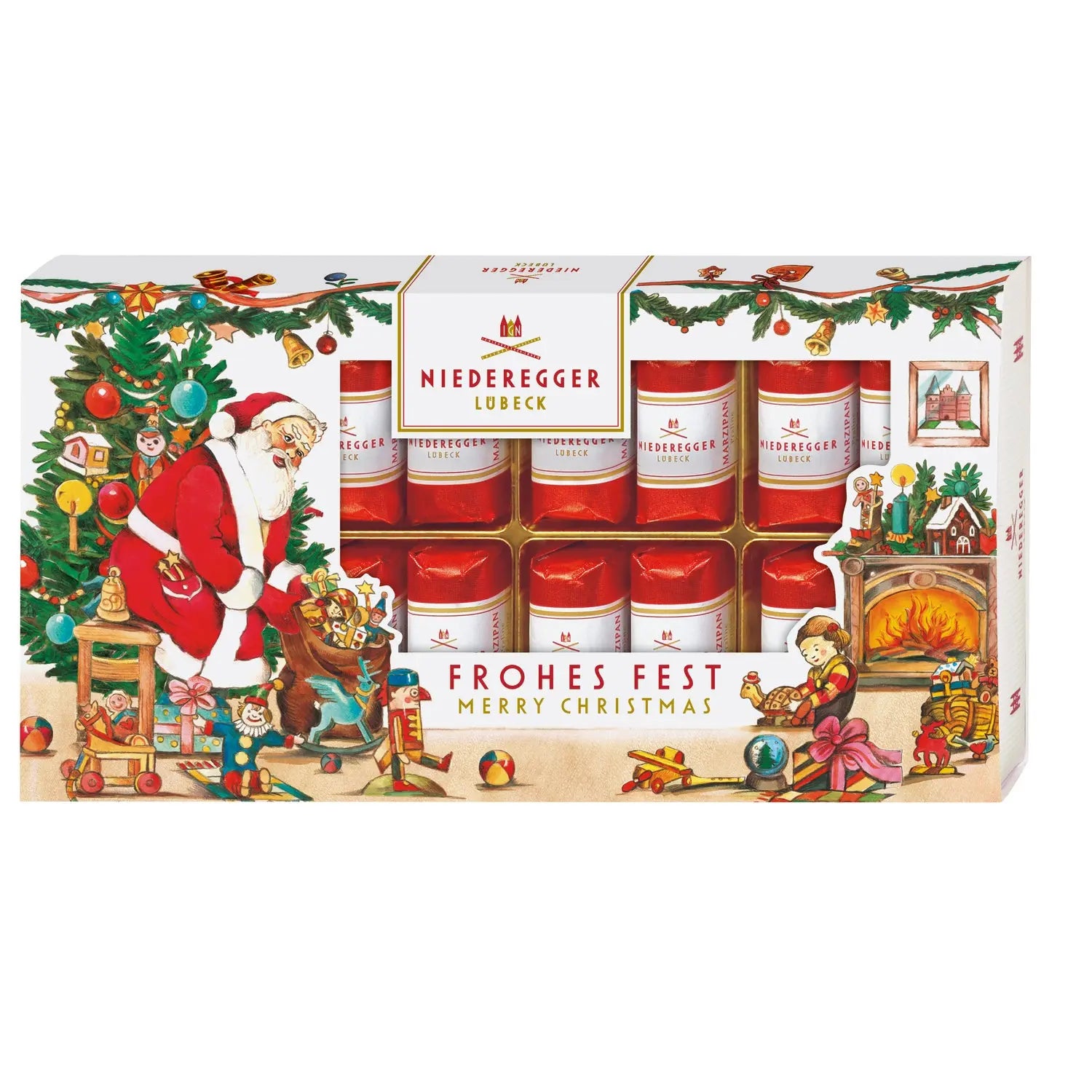 Classic marzipan loaves in dark chocolate in Christmas box Jag Couture London - New York