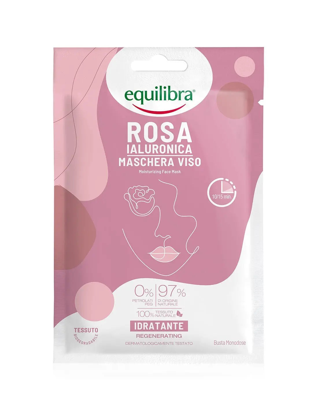 Equilibra Ialuronic Face Mask Tissue 1ud Jag Couture London - New York