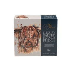 Meg Hawkins Highland Cow carton of salted caramel fudge