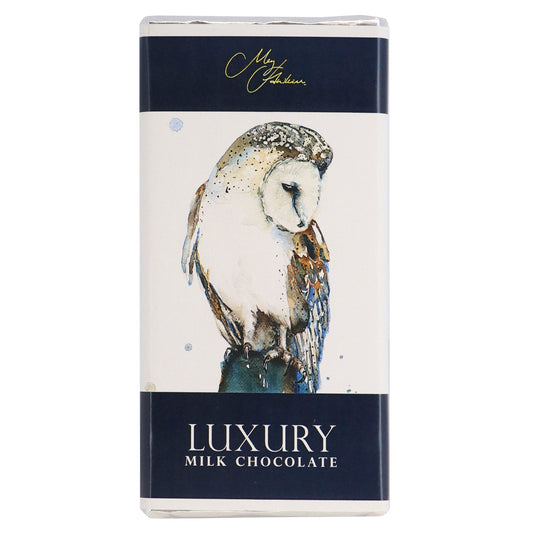 Meg Hawkins Owl design milk chocolate bar