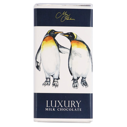 Meg Hawkins Penguin design milk chocolate bar
