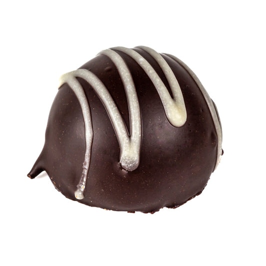 Rhubarb Fruit Cream - flavoured fondant cream in dark chocolate 13g