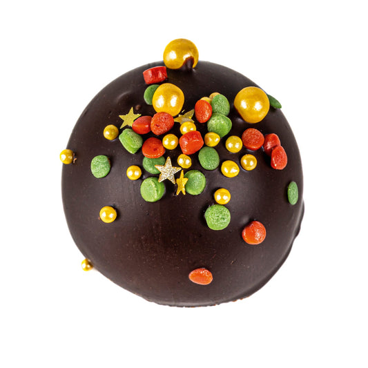 Whisky Mac & ginger truffle balls - flavoured oatmilk ganache in dark chocolate 12.8g