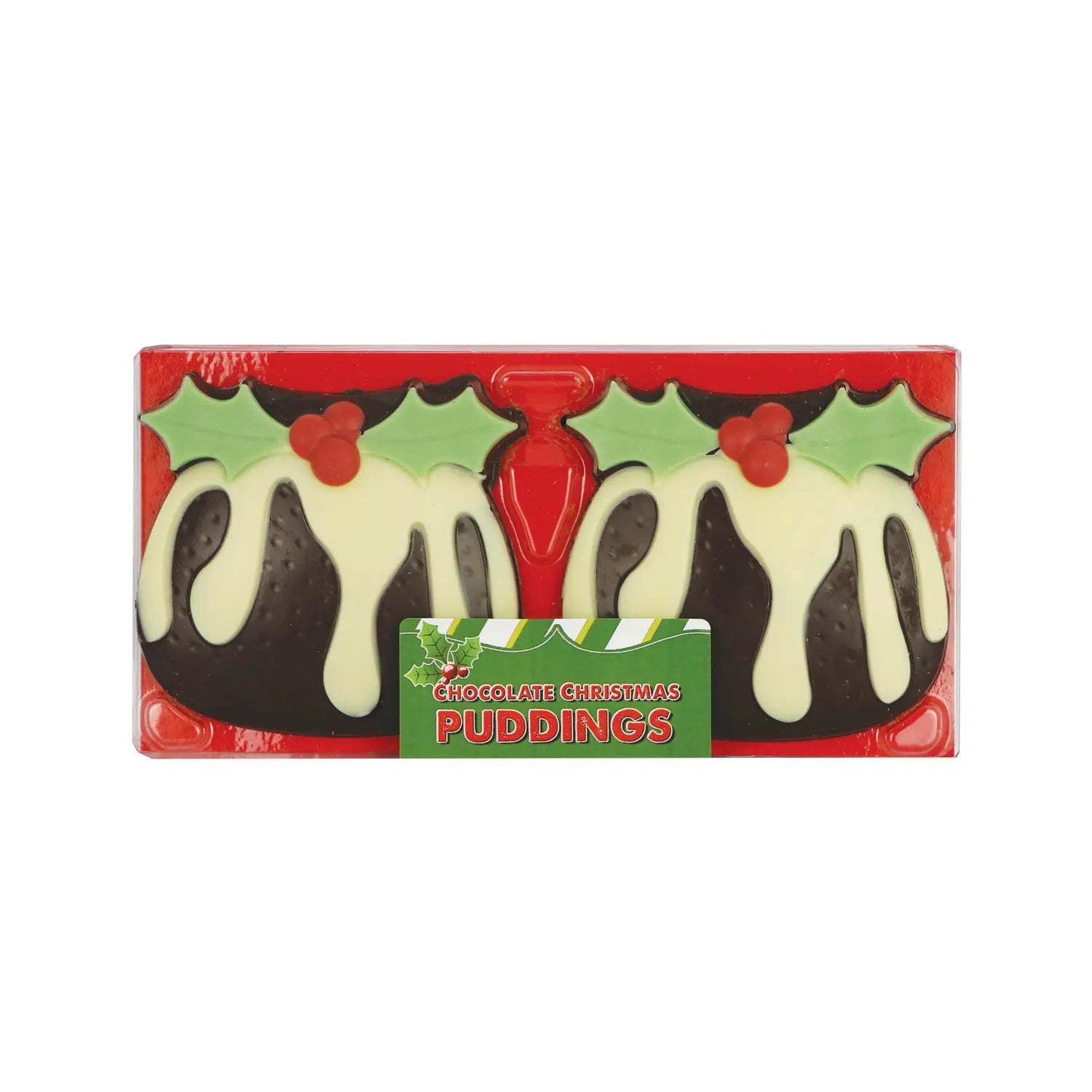 Jag Couture London - New York Hand decorated chocolate Christmas puddings in acetate pack