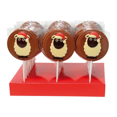 Jag Couture London - New York Hand decorated milk chocolate Christmas sheep lollies