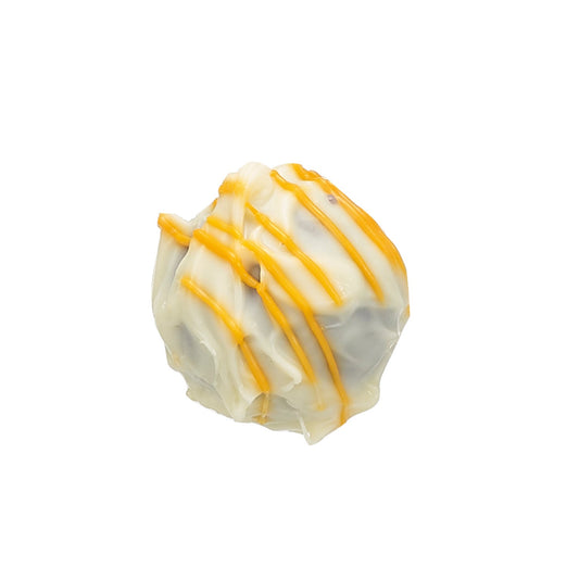 Gin and orange blossom truffle - enrobed in white chocolate 13g