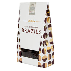 Joybox Brazil nuts coated in dark chocolate in carton