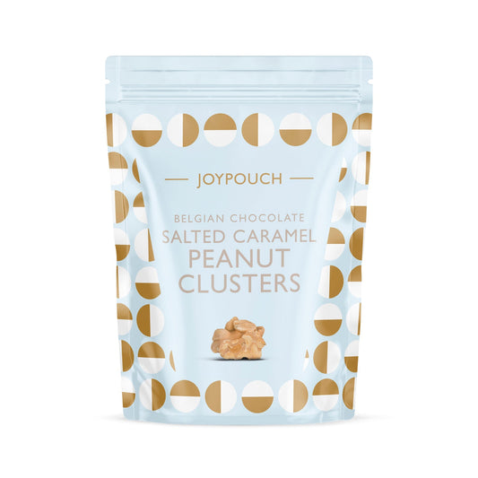 Joypouch milk chocolate covered salted caramel clusters
