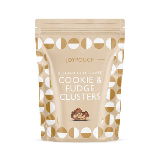 Joypouch milk chocolate covered cookie & fudge clusters