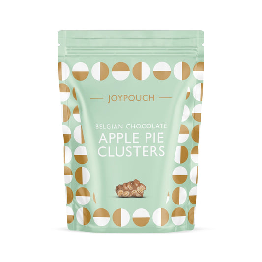 Joypouch milk chocolate covered apple pie clusters