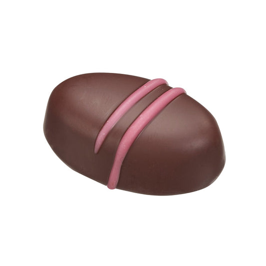 Strawberry fondant cream - enrobed in dark chocolate 10g