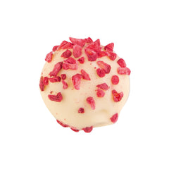 Raspberry & Champagne Truffle - white chocolate with Marc de Champagne and real raspberry puree cream 13g approx 3kg