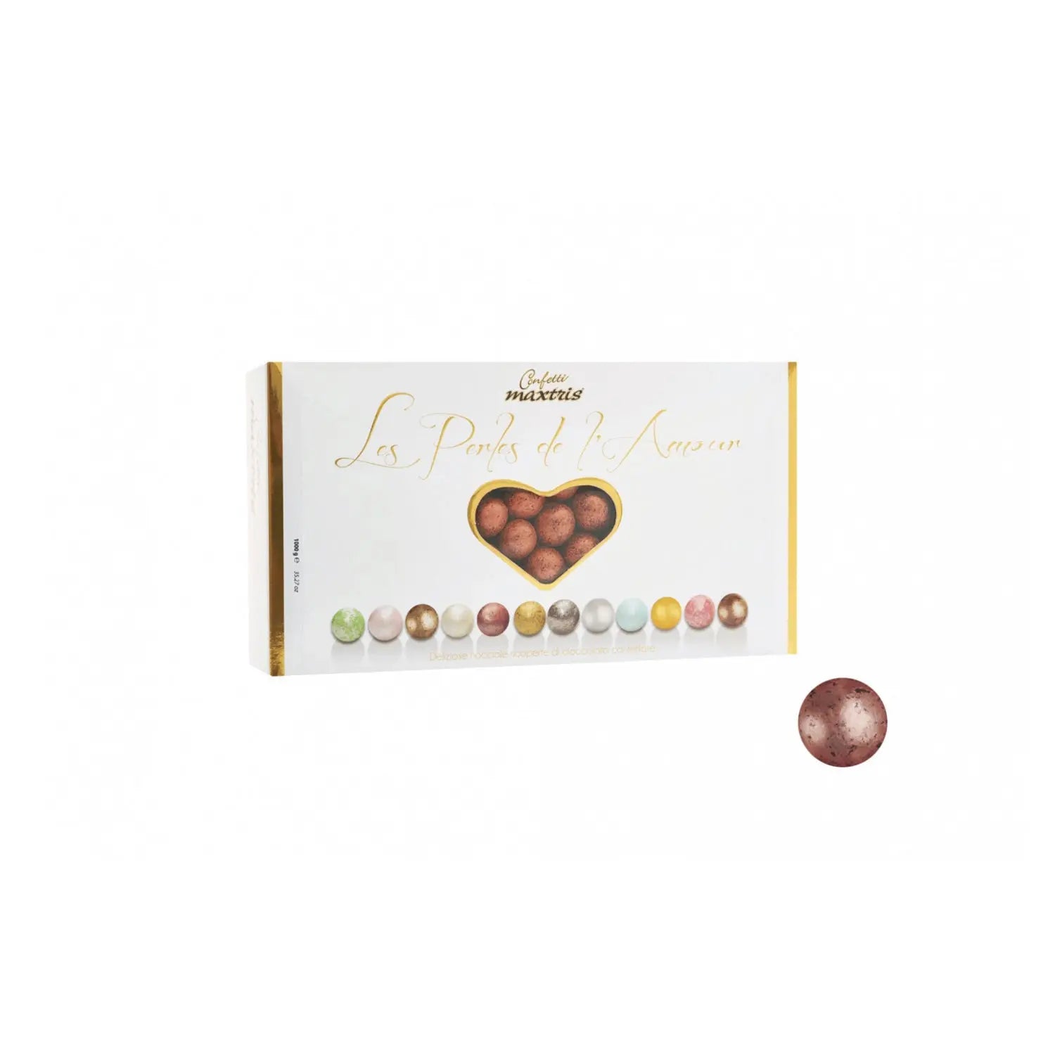 Les Perles Winter Bronze - toasted hazelnut in dark chocolate bronze coloured sugar Jag Couture London - New York