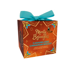 Festively enchanting present gift box of caramelised cinnamon biscuit cocoa dusted truffles