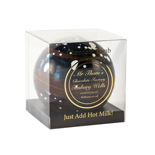 Mr Thoms single dark chocolate bomb in acetate gift box - VAT FREE