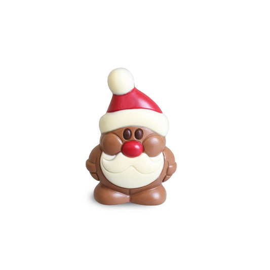 Hollow milk chocolate decorated hippy Santa - 16cm