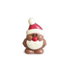 Hollow milk chocolate decorated hippy Santa - 16cm